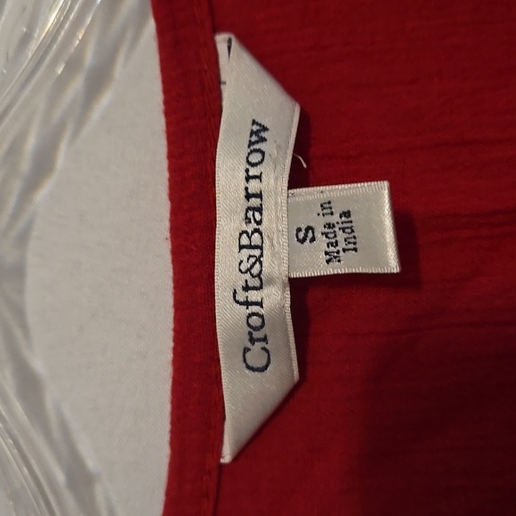 Croft & Barrow, Tunic, Top, Sz Sm, Red, Navy, White, Lightweight, Comfy, Stretch - Picture 4 of 9